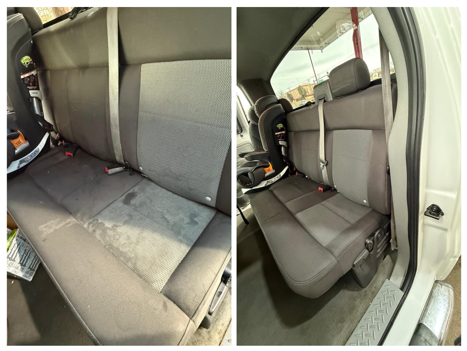 Rear cloth bench shampoo